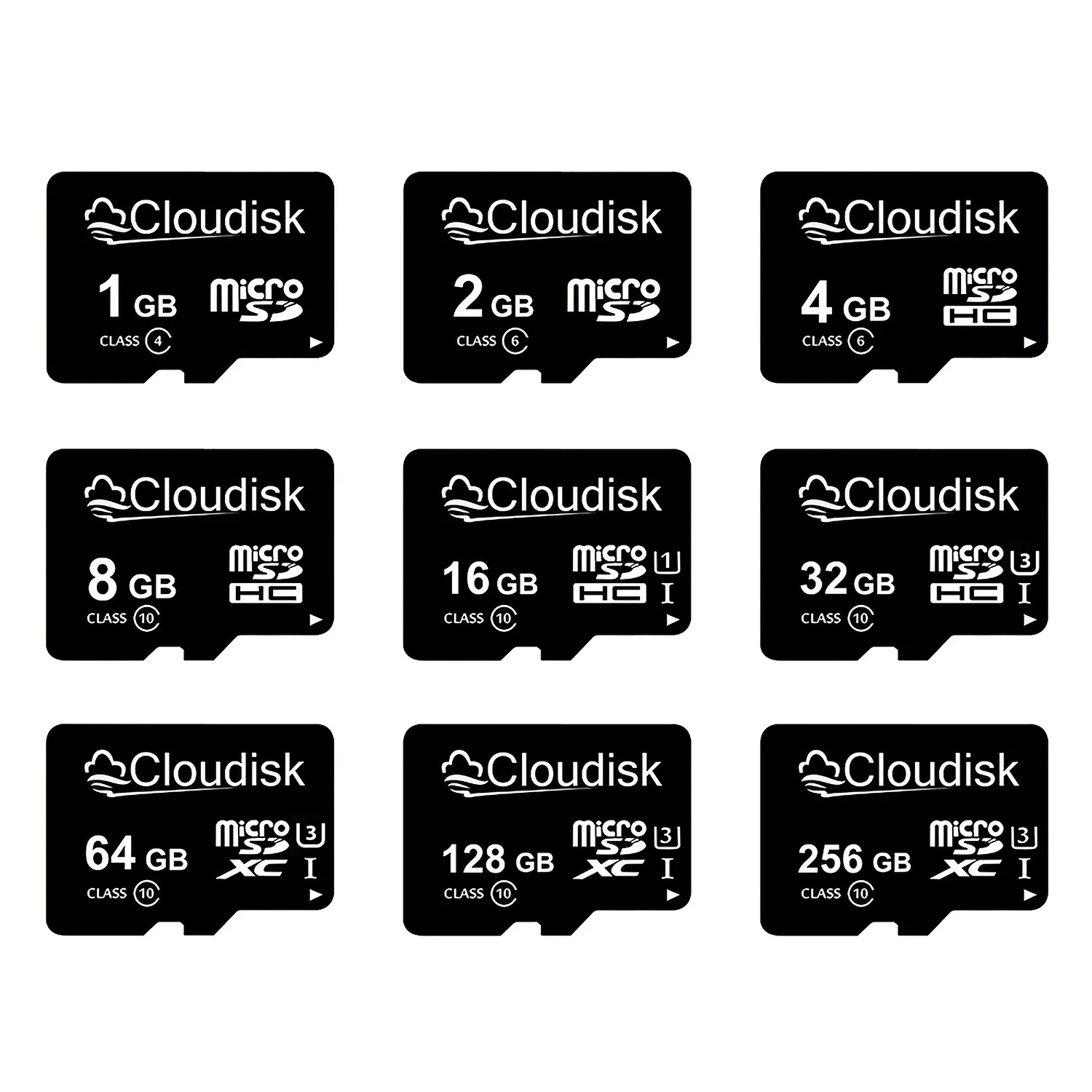 Cloudisk TF Card 128MB 256MB 512MB 1GB 2GB 4GB 8GB 16GB 32GB 64GB C10 U3 U1 V30 A1 A2 UHS-I MicroSDHC MicroSDXC Memory Card